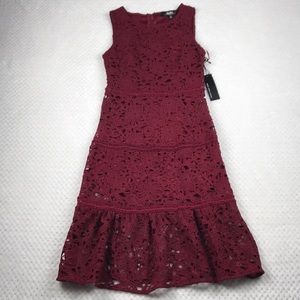 Lulus Maroon Midi Dress NWT